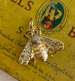 14k Gold And Diamond Bumble Bee Charm