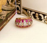 Stunning Ruby and Diamond Dome Style Ring