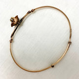 Antique Floral Gold Wire Bangle