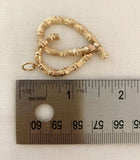 Large Gold Bamboo Heart Charm