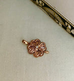 Sweet Gold and Diamond Clover Charm