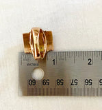 Vintage 18K Rectangular Filigree Ring with Beautiful Center Diamond