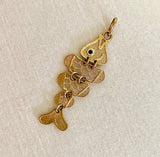 Fantastic 18K Italian Articulated and Detailed Fish Charm