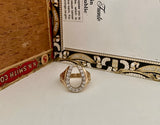 Large 14K Diamond Horseshoe Ring
