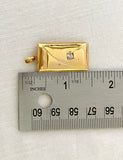 Beautiful 18K Antique Rectangular Locket with Old Mine Cut Diamond