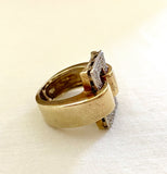 Super Chic Vintage Diamond Buckle Style Ring