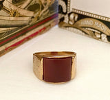Lovely and Rare Curved Carnelian Signet Ring