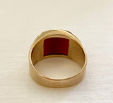 Lovely and Rare Curved Carnelian Signet Ring
