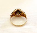 Sweet 18K Gold Multi Gem Princess Style Ring