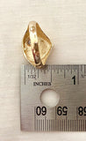 Heart Shaped Gold Signet Ring with a Bezel Set Diamond