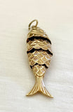 Vintage 14K Gold Articulated Fish Charm
