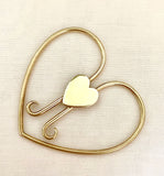 Large Gold Open Heart Pendant
