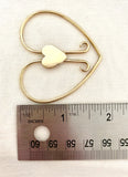 Large Gold Open Heart Pendant