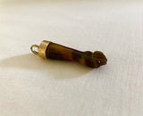 14K Gold and Tiger's Eye Figa Amulet