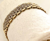 Panther Style Gold and Diamond Bracelet