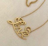 Iconic 70's 14K Love Nameplate Necklace