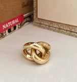 Super Chic 80's Heavy Twisted Knot Ring