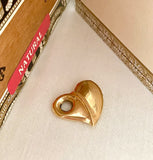 Rare and Large 70’s 14K Gold Puffy Heart with Open Hole Charm