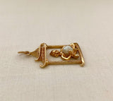 Fabulous Vintage 14K Gold Buddha Charm with Pearl