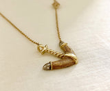 Vintage 18K Gold and Diamond Anchor Conversion Necklace
