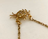 14K Gold and Diamond Zodiac Crab Necklace