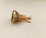 Amazing Vintage Heavy 12K Gold Alexander the Great Fob with Carnelian Base