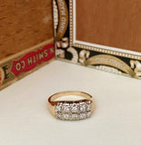 Beautiful Vintage Double Row Diamond Ring