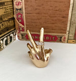 Vintage 14K Large Peace Sign Hand Ring