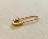 14K Gold Safety Pin Charm Holder